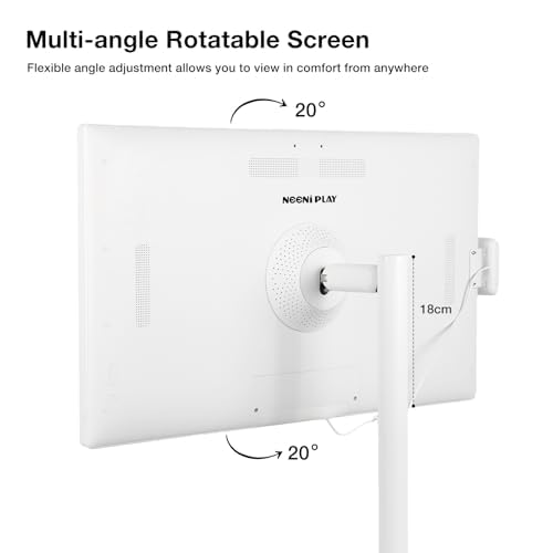32-Inch Smart Portable TV with Touchscreen Monitor on Wheels