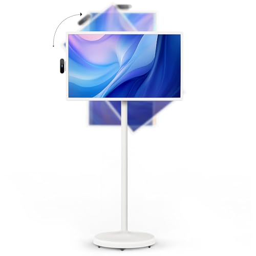 32-Inch Smart Portable TV with Touchscreen Monitor on Wheels