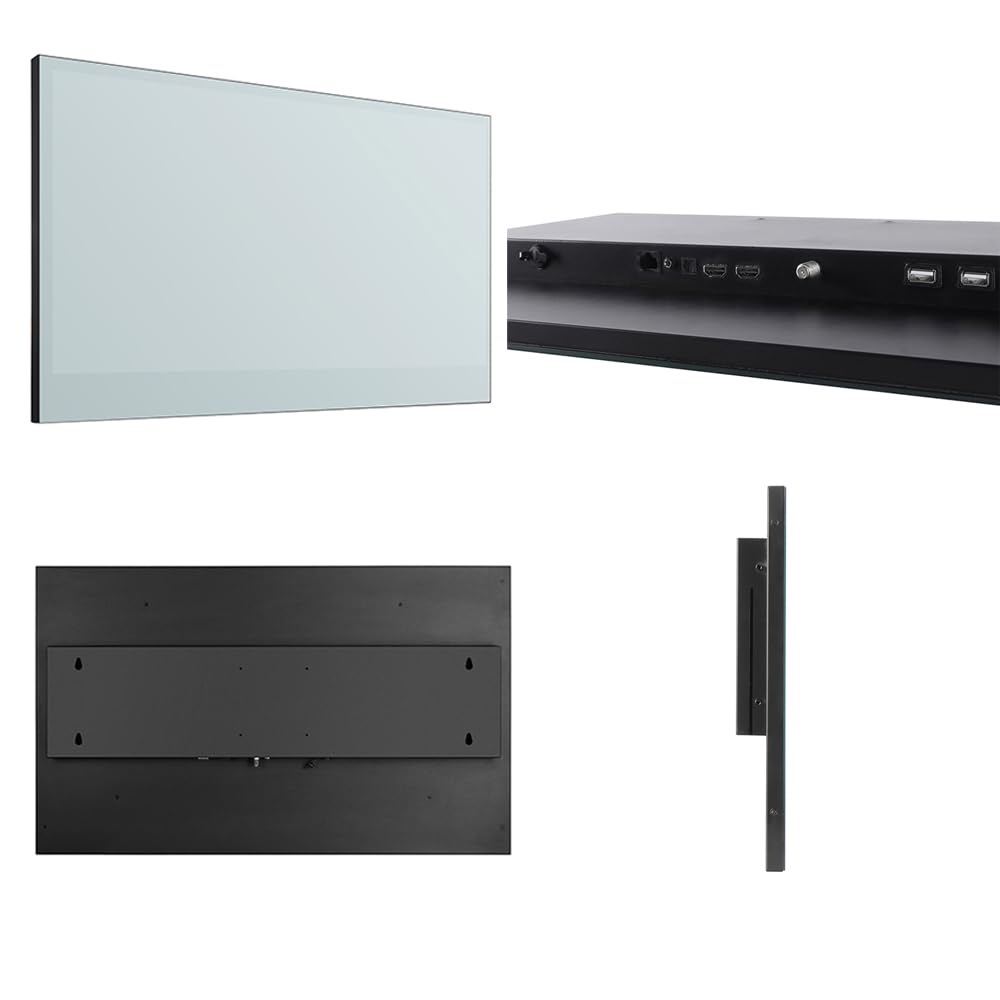 32 inches Smart Mirror TV for Bathroom IP66 Waterproof WiFi Bluetooth DTV Tuner LED Television Android SPA Big Screen Vanishing in Wall for Luxury Hotel Kitchen