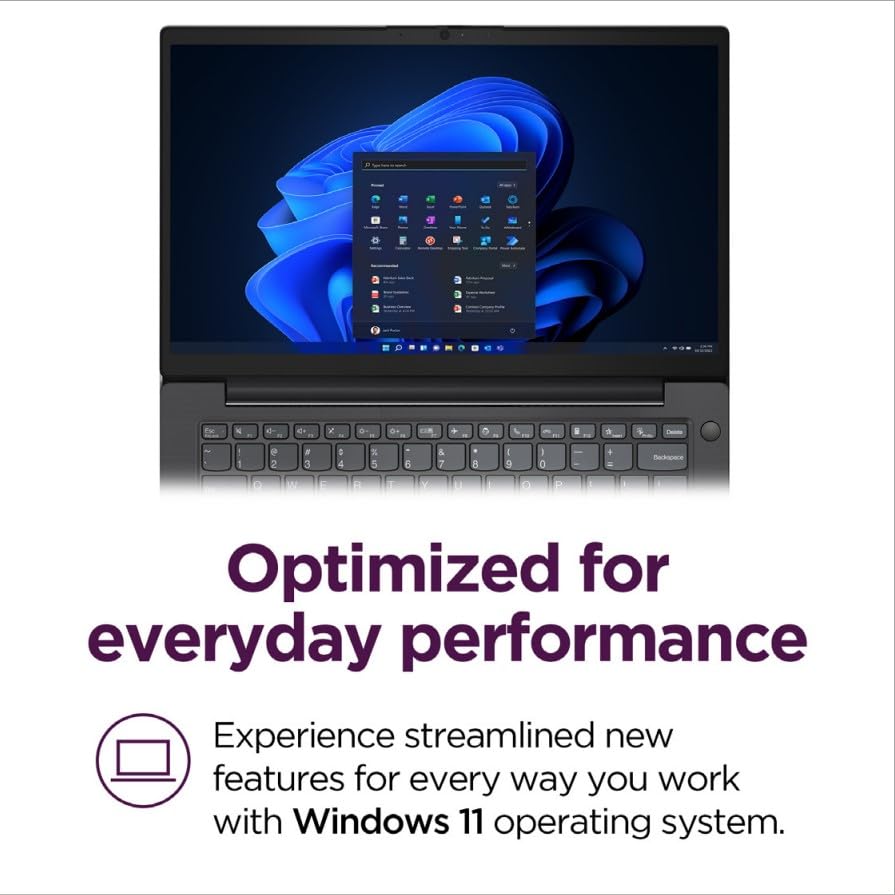 Lenovo V14 G5 Hybrid Work Laptop - 14" FHD Display - Core 7-240H - 16GB Memory - 512GB Storage - Integrated UHD Graphics - Windows 11 Home - Business Black