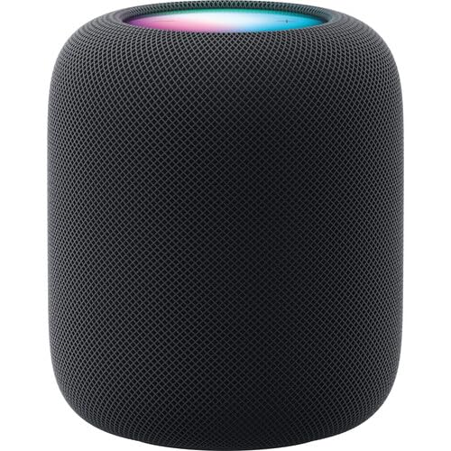 Apple HomePod Smart Speaker 2nd Generation, Siri Speaker + Power Cable + Apple 1 Year Limited Warranty (Midnight)