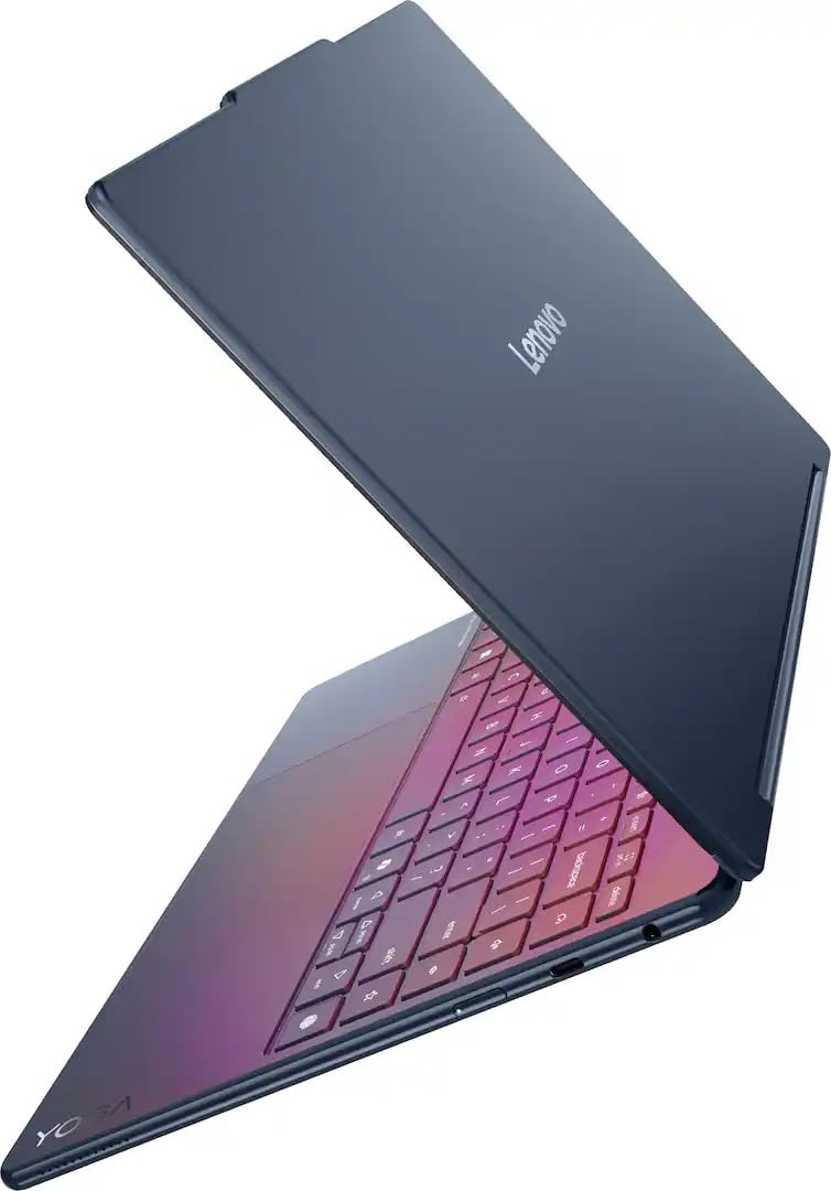 Lenovo Yoga 9i 2-in-1 Aura Edition Laptop, Intel Ultra 7 258V, 14" 2.8K 120Hz 500 nits Glass Touchscreen, 32 GB DDR5, 2 TB SSD, 5MP Camera E Shutter, Linear Pen, Wi-Fi 7, Win 11 - Cosmic Blue