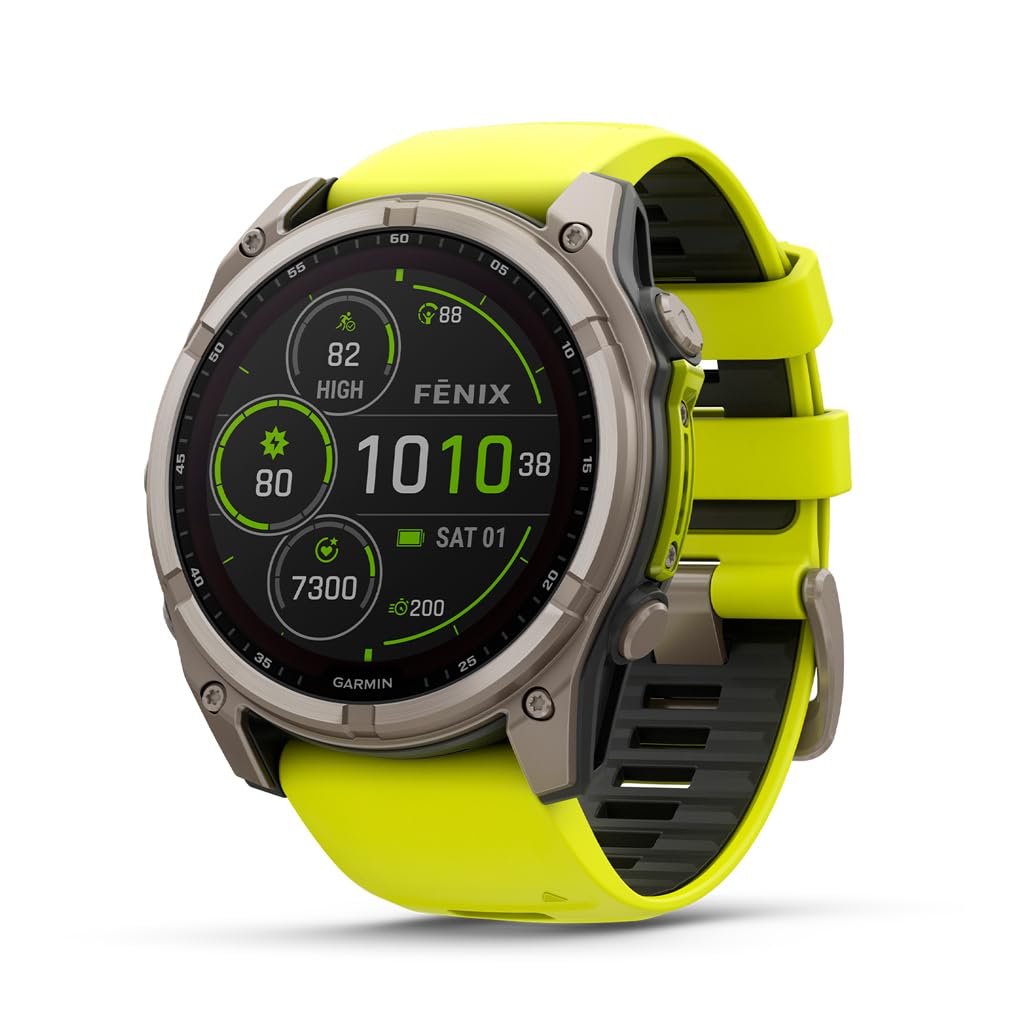 Garmin fēnix® 8 Solar, Sapphire, 51mm, DLC Titanium, Black/Pebble Gray