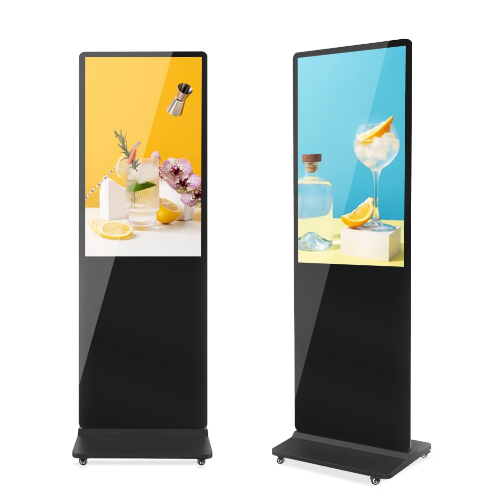 MWE 55 Inch 4K Touchscreen Kiosk, Indoor Floor Standing Digital Signage Displays, Advertising Display LCD Totem, Interactive Display Poster Android System with Auto Media Player