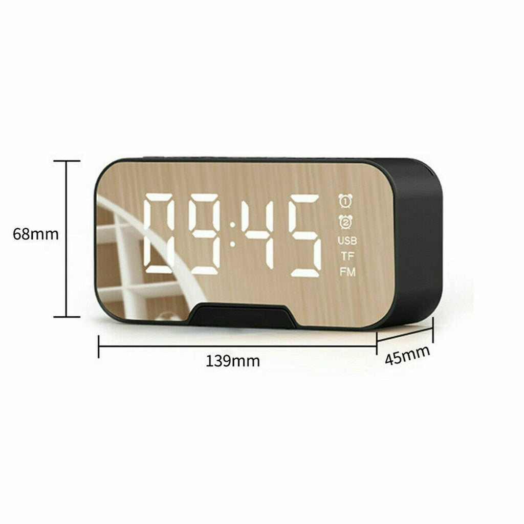 LED Digital Electronic Desktop Clock Snooze Alarm Time Temperature Display