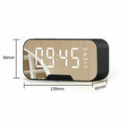 LED Digital Electronic Desktop Clock Snooze Alarm Time Temperature Display