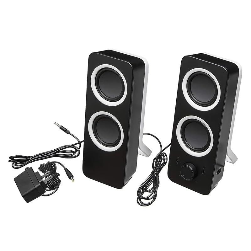 PC Speakers Stereo Sound Volume Controls 10 Watts Peak Power Speaker for PC/TV/Smartphone/Tablet