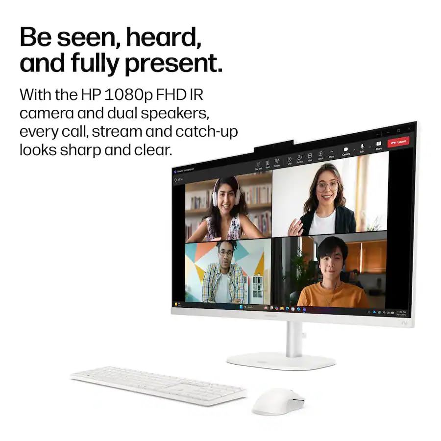 HP 27" Touchscreen All-in-One Desktop Computer, Office Pro Lifetime License, Intel Ultra 7 355 (Max 4.7GHz), 27 inch Anti-glare FHD, 64 GB DDR5 5600MHz, 4 TB SSD, Wi-Fi 7, Windows 11 Pro, Wireless Set