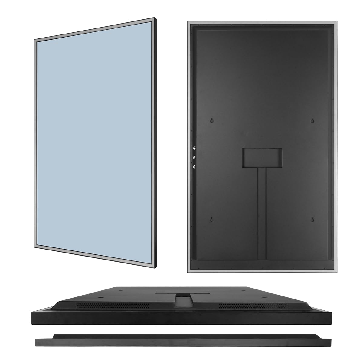 24" W x 40" H Smart Mirror with 22" Screen Display – webOS LED Salon Entertainment Display with Voice Control, for Barber Shops, Beauty Studios