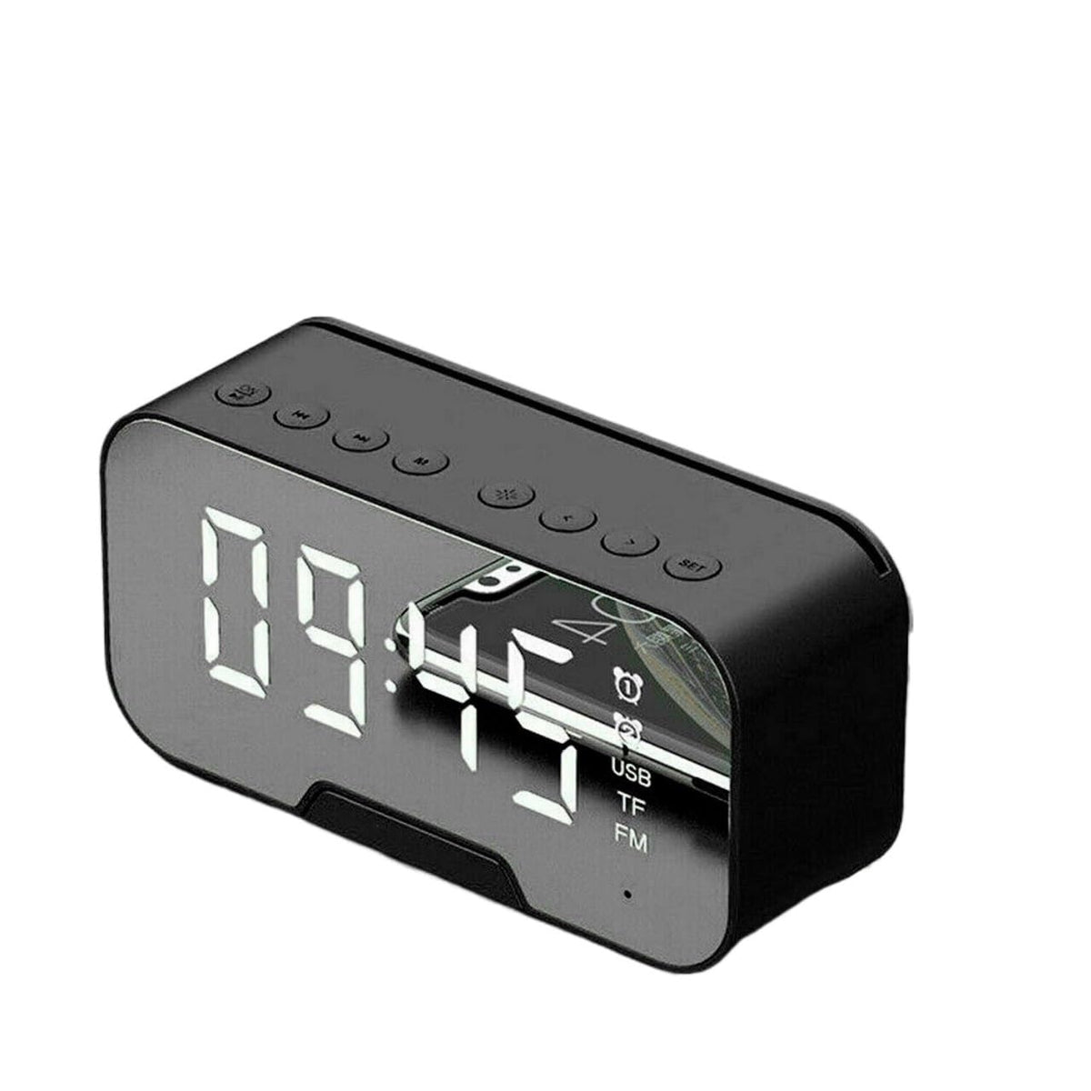 LED Digital Electronic Desktop Clock Snooze Alarm Time Temperature Display