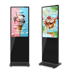 MWE 55 Inch 4K Touchscreen Kiosk, Indoor Floor Standing Digital Signage Displays, Advertising Display LCD Totem, Interactive Display Poster Android System with Auto Media Player