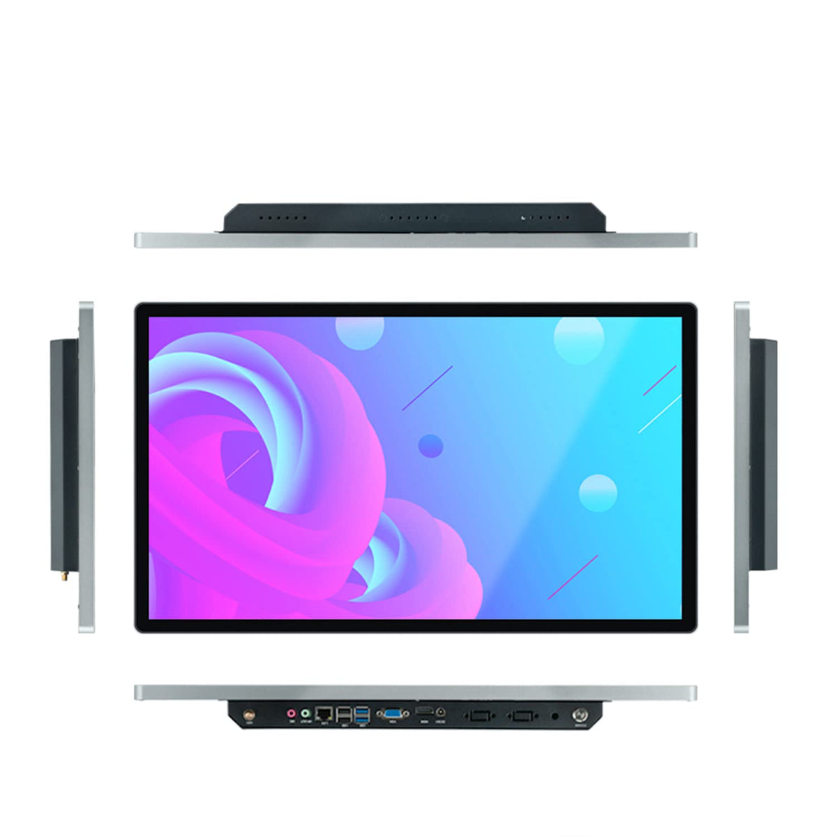 21.5 inch Touch Screen Industrial PC, i7, 8GB RAM, 256G ROM, 16:9 FHD 1080P, Windows 10, Smart Board for Classroom, Meeting & Game, USB, VGA & HD-MI Monitor