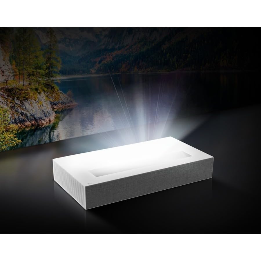LG HU85LA Ultra Short Throw 4K UHD Laser Smart Home Theater Cinebeam Projector With Alexa Built-in, ThinQ AI, and WebOS Lite Smart TV