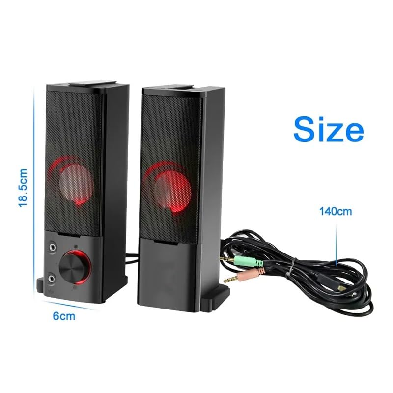 3.5mm Stereo Surround Music Smart Speakers Column Sound Bar Computer PC Home Notebook TV Loudspeakers