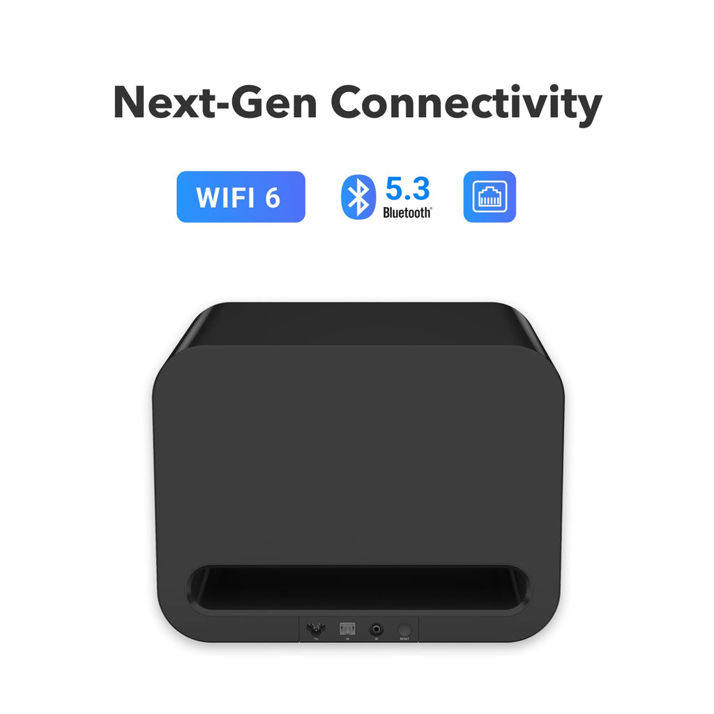 WiiM Sub Pro Smart Wireless Subwoofer with RoomFit™ Bass, Black