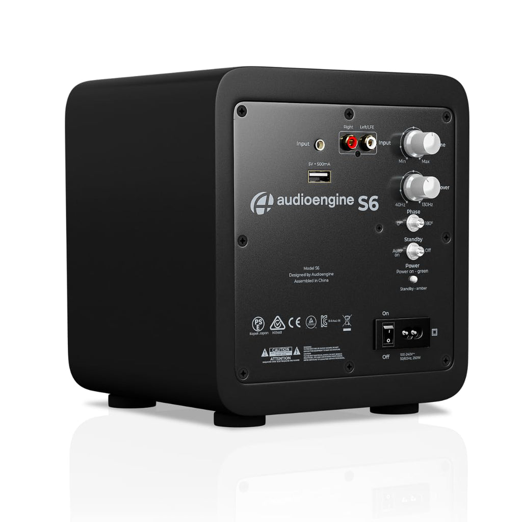 Audioengine S6 Mini Subwoofer – Compact 210W Powered Bass Speaker