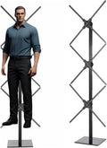 Missyou 71.3 Inch 3D Hologram Fan Splicing Display - 3 Pcs 65cm Holographic Projector Video Wall With Router And Tripod - WiFi App 3D Text Generator Bluetooth Audio - Naked Eye LED Commercial Ad Sign
