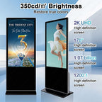 27 Inch Vertical Digital Signage Advertising Display, Android Smart Operating System, Support WiFi/HDMI/USB Multi-Media Input, Built-in Stereo Speakers, Auto Media Loop Playback (NonTouch)