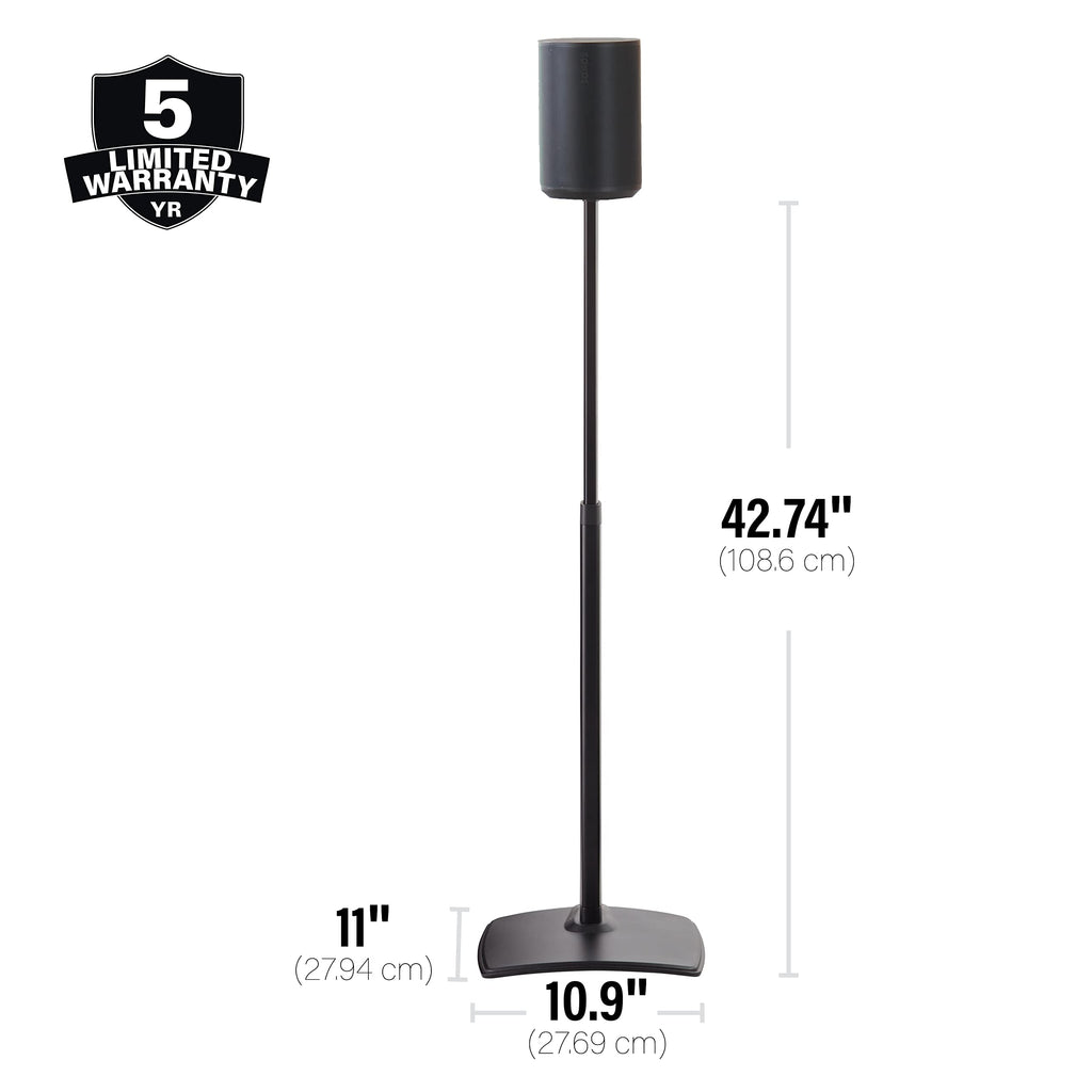 Sanus WSSE1A2-B2 Height-Adjustable Speaker Stands for Sonos Era 100™ (Pair)