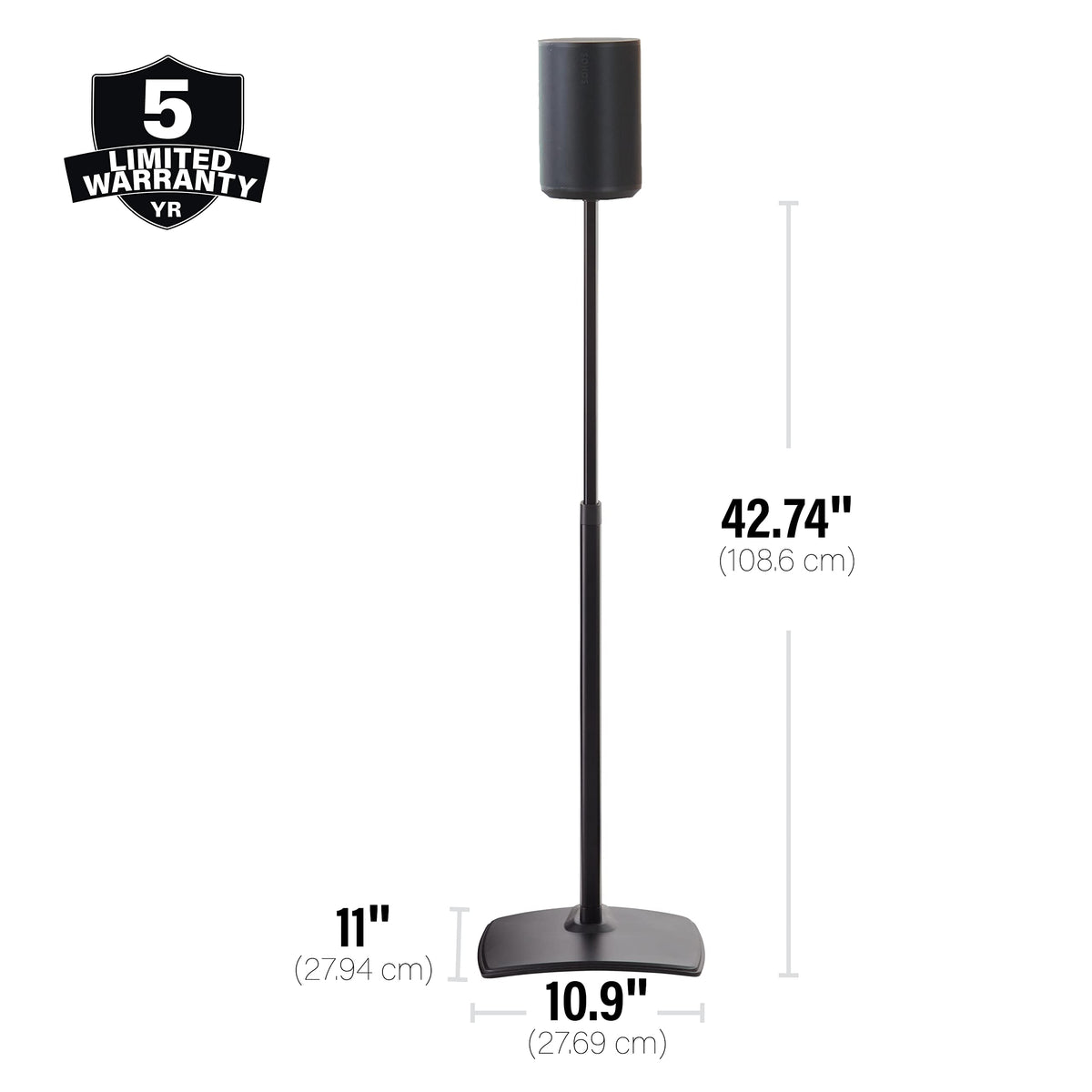 Sanus WSSE1A2-B2 Height-Adjustable Speaker Stands for Sonos Era 100™ (Pair)
