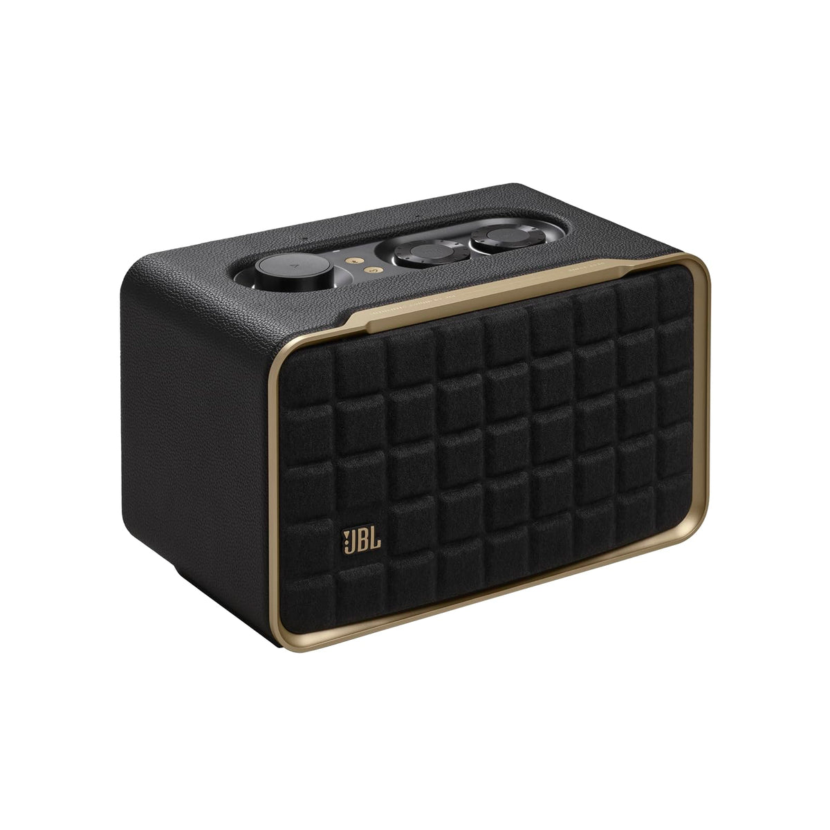JBL Authentics 200 - Retro Style Smart Home Speaker with Built in Wi-Fi, Bluetooth and Voice Assistants, Alexa and Google Assistant, Multi-Room Playback, Automatic self tuning