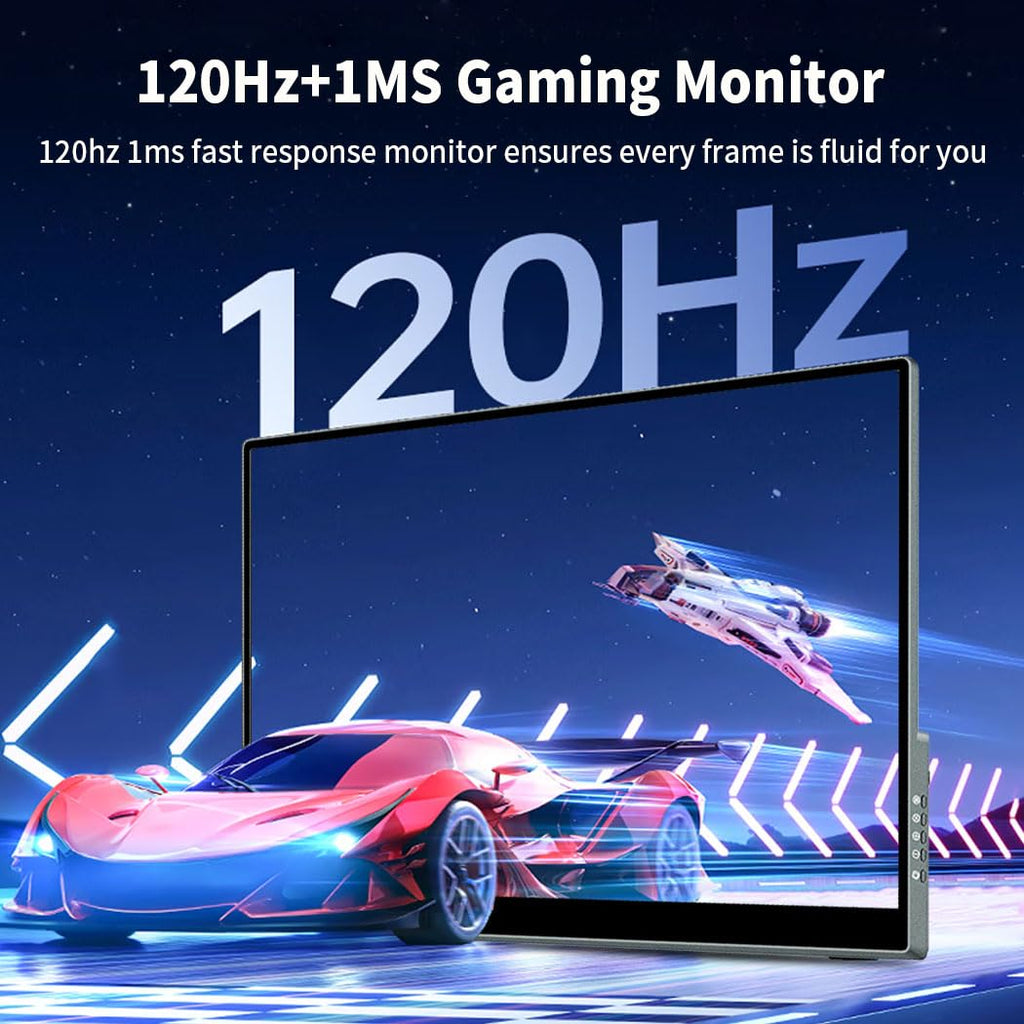 17.3" 4K Portable Monitor Touchscreen, 120Hz UHD Gaming Display 3840x2160 with MPP Stylus Support, 100% DCI-P3, HDMI 2.1 USB-C, VESA External Screen for Laptop Console PC