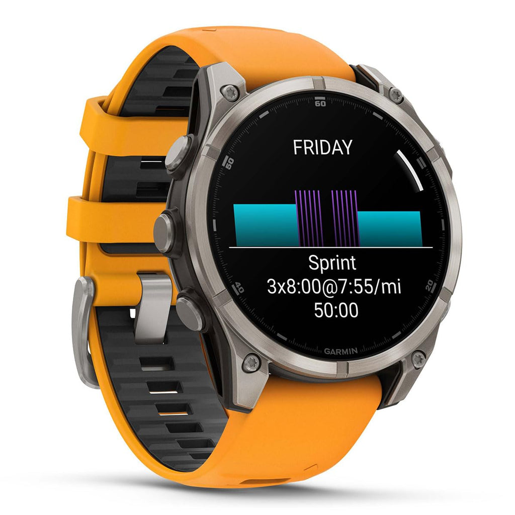Garmin fenix 8 (Spark Orange, 47mm) AMOLED Sapphire GPS Watch Gift Box