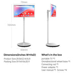 HORION Smart Portable TV, 32 Inch 4K Portable Touch Screen Monitor