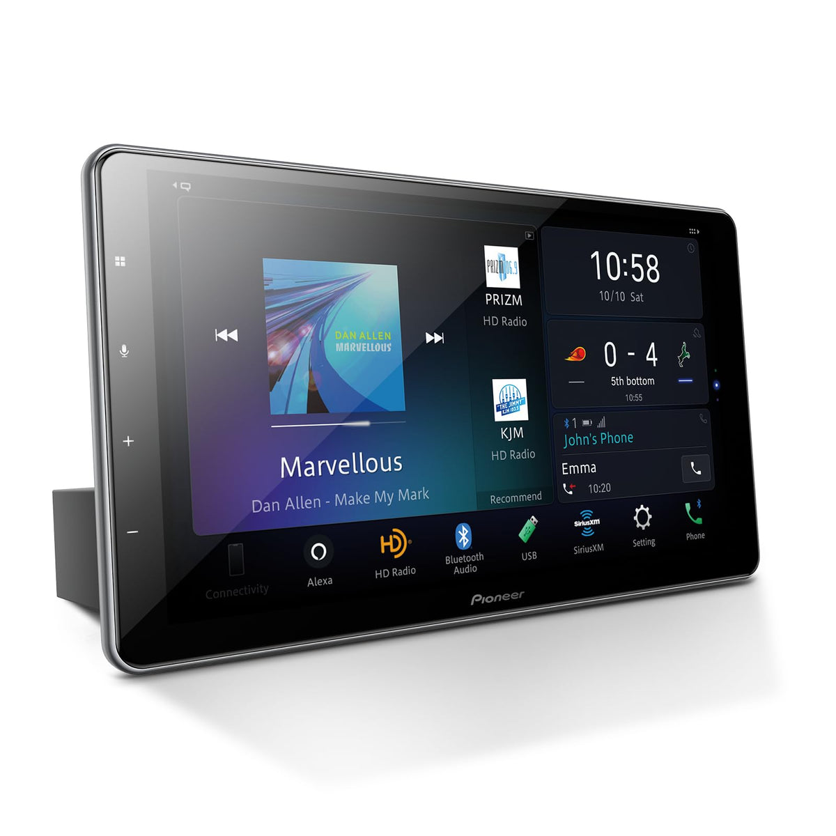 Pioneer DMH-WT8600NEX 10.1 in Digital Multimedia Receiver - Wireless Apple CarPlay, Android Auto, Built-in Bluetooth, WiFi & Amazon Alexa, Floating Capacitive Touchscreen, DIN