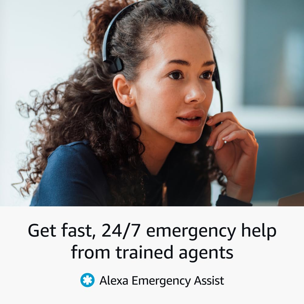 Echo Show 8 (2023 release), Charcoal, bundle with Alexa Emergency Assist (monthly auto-renewal subscription)