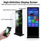 27 Inch Vertical Digital Signage Advertising Display, Android Smart Operating System, Support WiFi/HDMI/USB Multi-Media Input, Built-in Stereo Speakers, Auto Media Loop Playback (NonTouch)