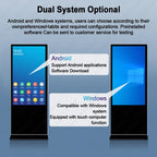 27 Inch Vertical Digital Signage Advertising Display, Android Smart Operating System, Support WiFi/HDMI/USB Multi-Media Input, Built-in Stereo Speakers, Auto Media Loop Playback (NonTouch)