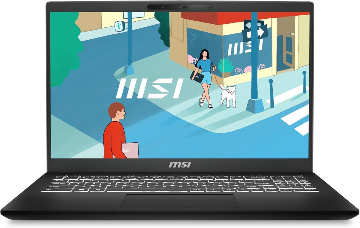 msi 2025 Modern Laptop 15.6" FHD 1920x1080 LED-Backlit Intel Core 9 270H 14Core Intel Graphics 64G DDR4 4TB SSD Wi-Fi 6E Windows 11 Pro Bluetooth 5.3 Backlit KB with Numpad 720p HD Camera TS