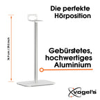 Vogel's Speaker Floor Stand, Universal and for SONOS Play - SOUND 3305 W for Play 5, Denon Heos 5 & 7 and other speakers, White (single stand)