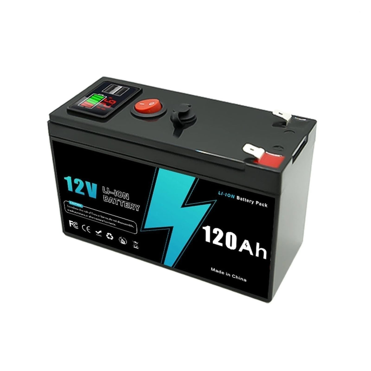12V 60-150Ah Li-ion Battery Digital Display Deep Cycle