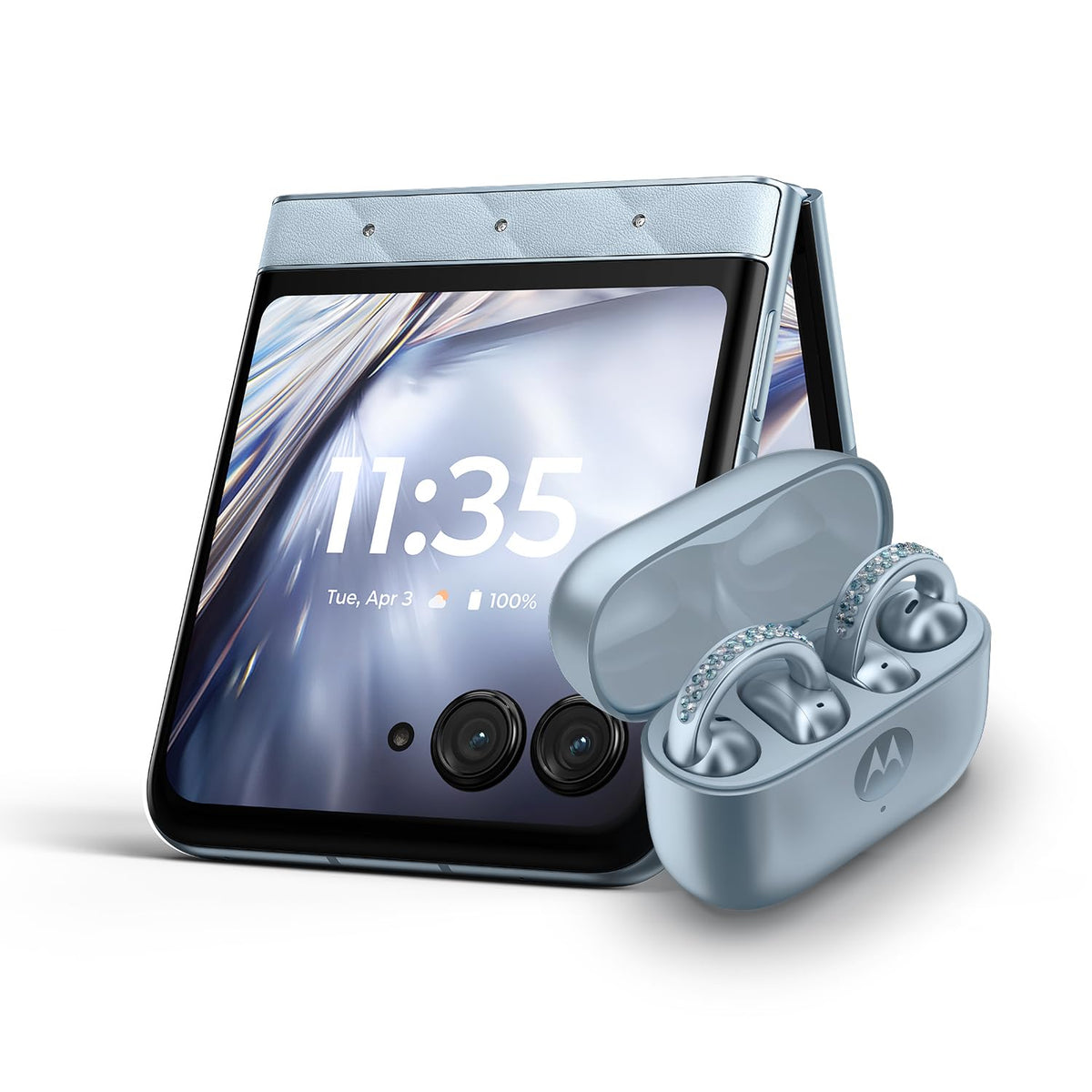 Motorola razr – 2025 and Moto Buds Loop with Crystals by Swarovski