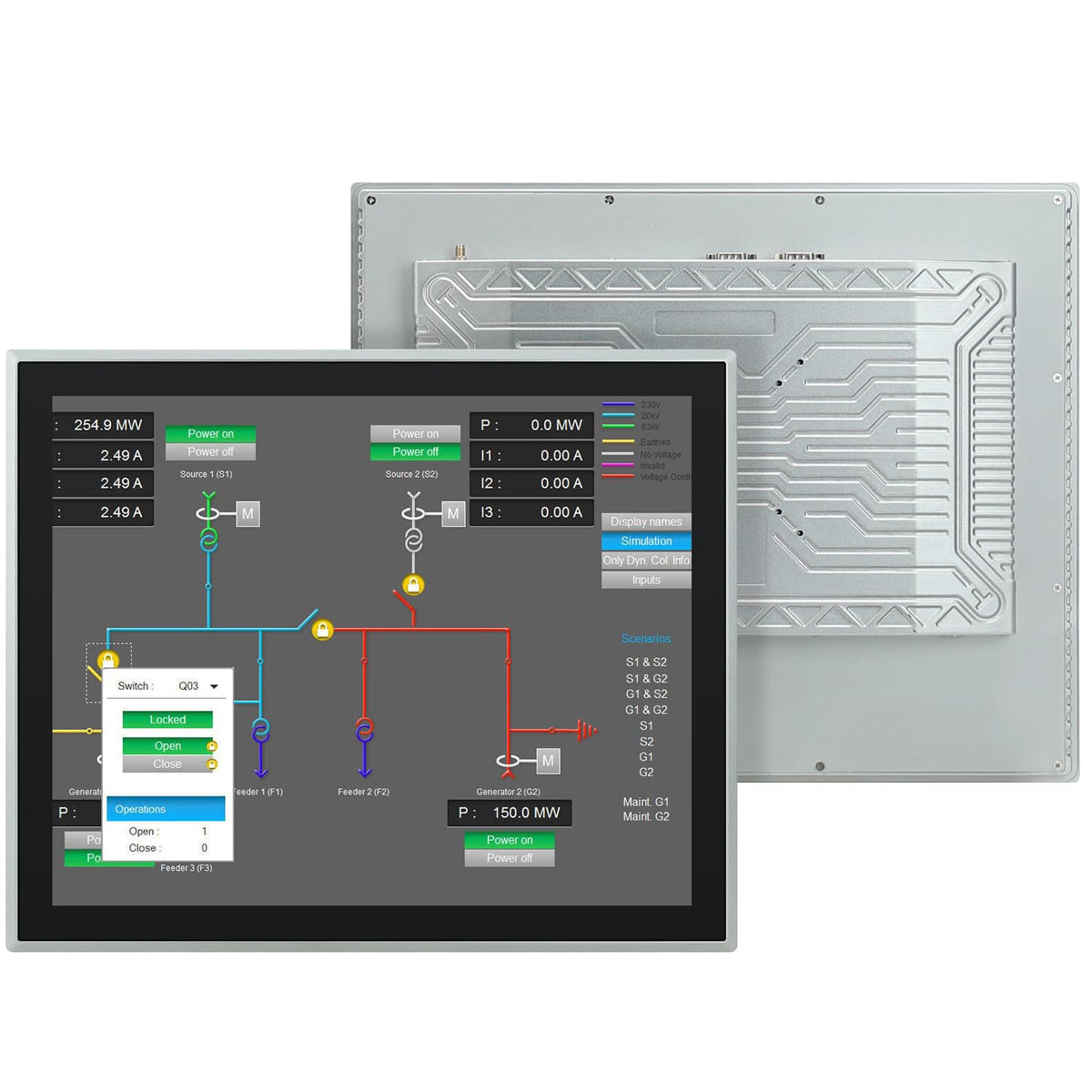15.6-Inch Industrial Embedded Panel PC, Ratio 16:9 Multi-Touchscreen-Monitor,Industrial Touch Screen Panel Computer,WiFi & Built-in Speakers,IP65 Front,Win 10 I5 RAM 8G+256G SSD