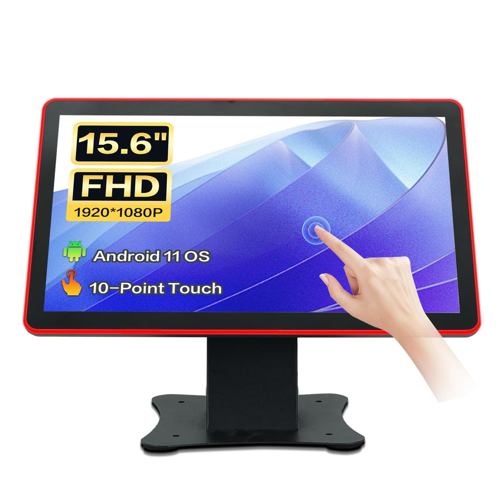21.5-inch Android 11 Tablet with Touchscreen,Capacitive Multi Touch Screen POS Monitor,WiFi & BT,Built-in Speaker,5Mp Front Camera,RK3568 4GB RAM 32GB ROM,for Restaurant,Bar,Gym,No Battery