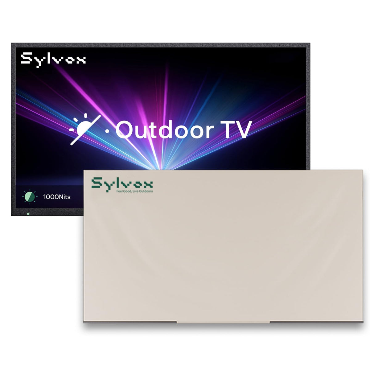 SYLVOX 65" Outdoor TV with Cover, Anti‑Glare, Dolby Atmos, Google TV