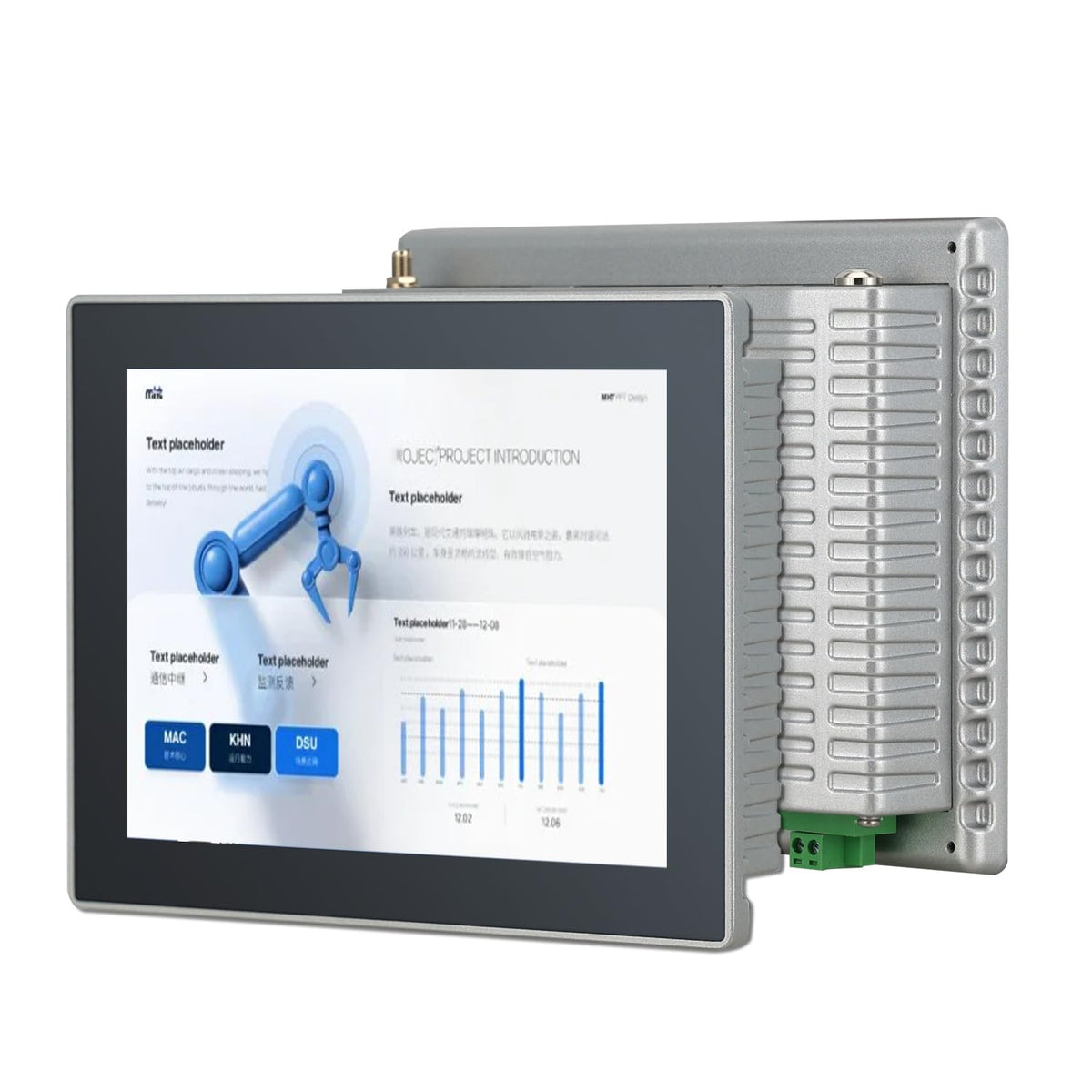 23.8" Touchscreen Monitor,Ratio 16:9 Wall Mounted Industrial Touch Screen Tablet with HD-MI Out,WiFi & BT,Build-in Speakers & VESA，Android 14 RAM 8G & ROM 128G Suitable for POS，Kitchen