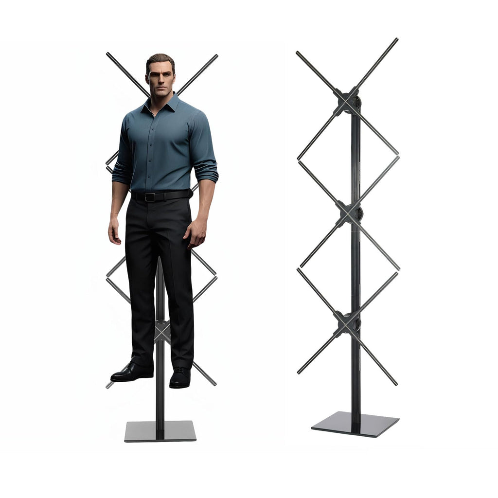 Missyou 71.3 Inch 3D Hologram Fan Splicing Display - 3 Pcs 65cm Holographic Projector Video Wall With Router And Tripod - WiFi App 3D Text Generator Bluetooth Audio - Naked Eye LED Commercial Ad Sign