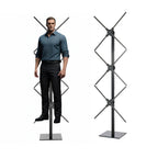 Missyou 71.3 Inch 3D Hologram Fan Splicing Display - 3 Pcs 65cm Holographic Projector Video Wall With Router And Tripod - WiFi App 3D Text Generator Bluetooth Audio - Naked Eye LED Commercial Ad Sign
