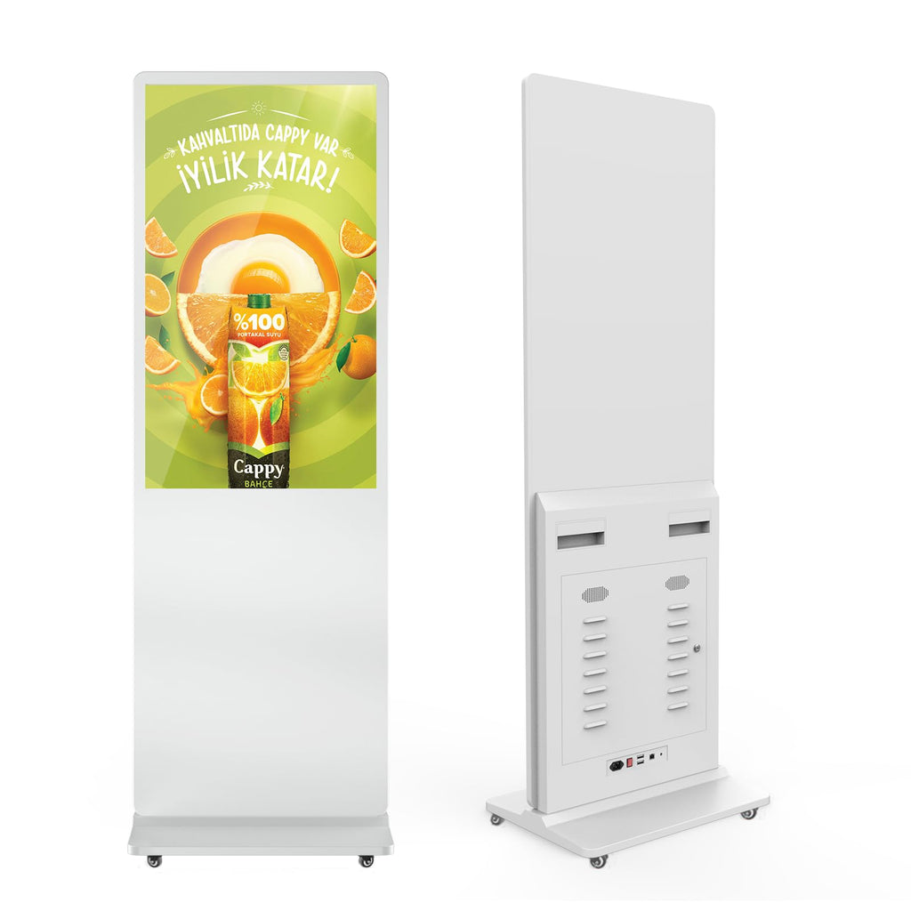 MWE 55 Inch 4K Touchscreen Kiosk, Indoor Floor Standing Digital Signage Displays, Advertising Display LCD Totem, Interactive Display Poster Android System with Auto Media Player
