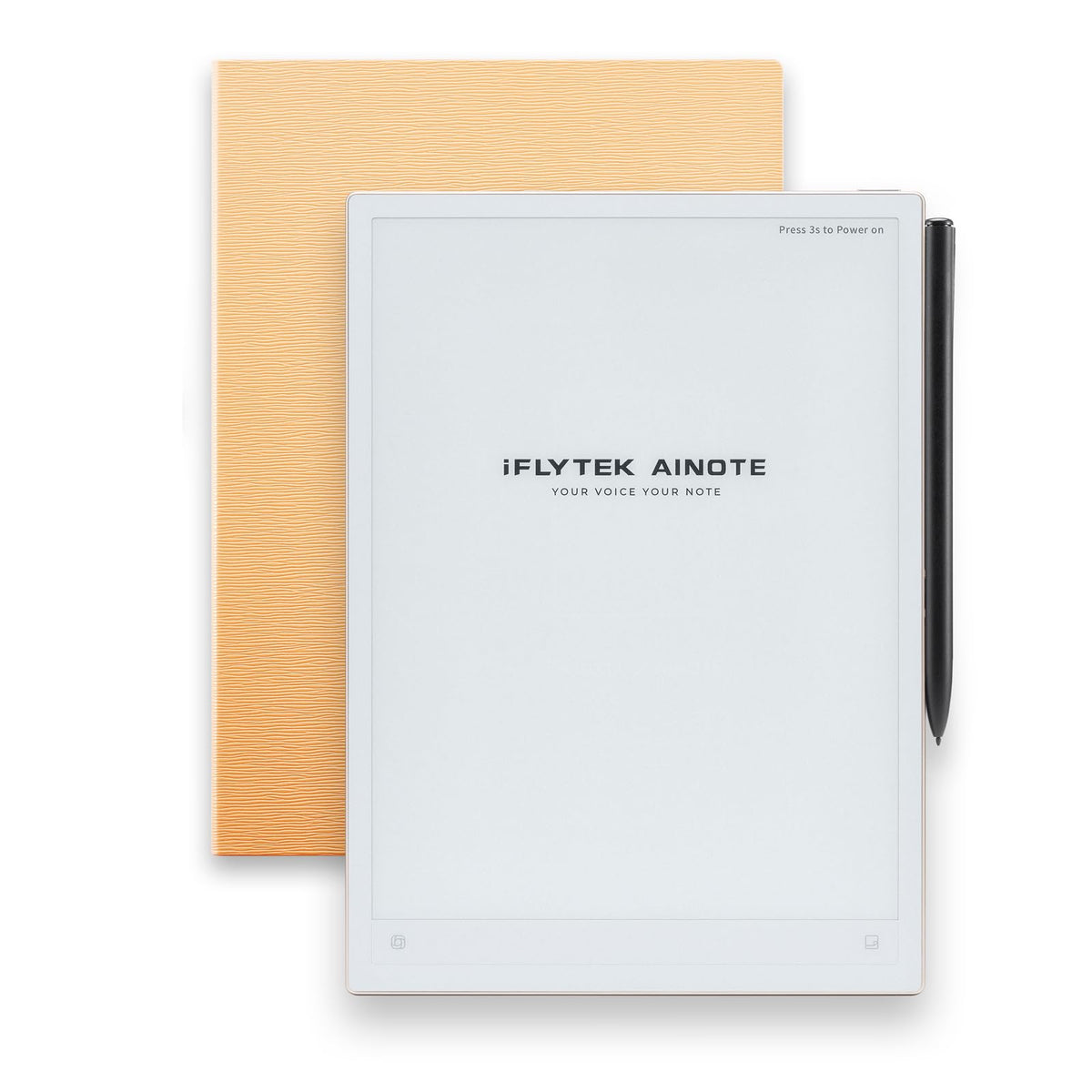 iFLYTEK AINOTE 2 Bundle - Orange Folio Case, 10.65" E Ink Tablet, 4.2mm AI Paper Tablet, Digital Notebook with Voice-to-Text, Handwriting Conversion, Powered by ChatGPT-5 for Work,Study,Meetings