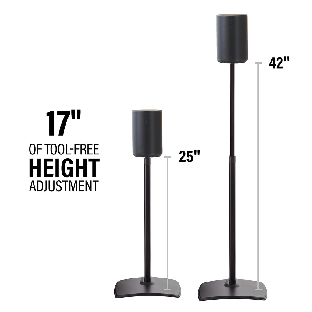 Sanus WSSE1A2-B2 Height-Adjustable Speaker Stands for Sonos Era 100™ (Pair)