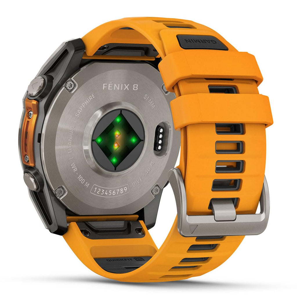 Garmin fenix 8 (Spark Orange, 51mm) AMOLED Sapphire GPS Watch Gift Box