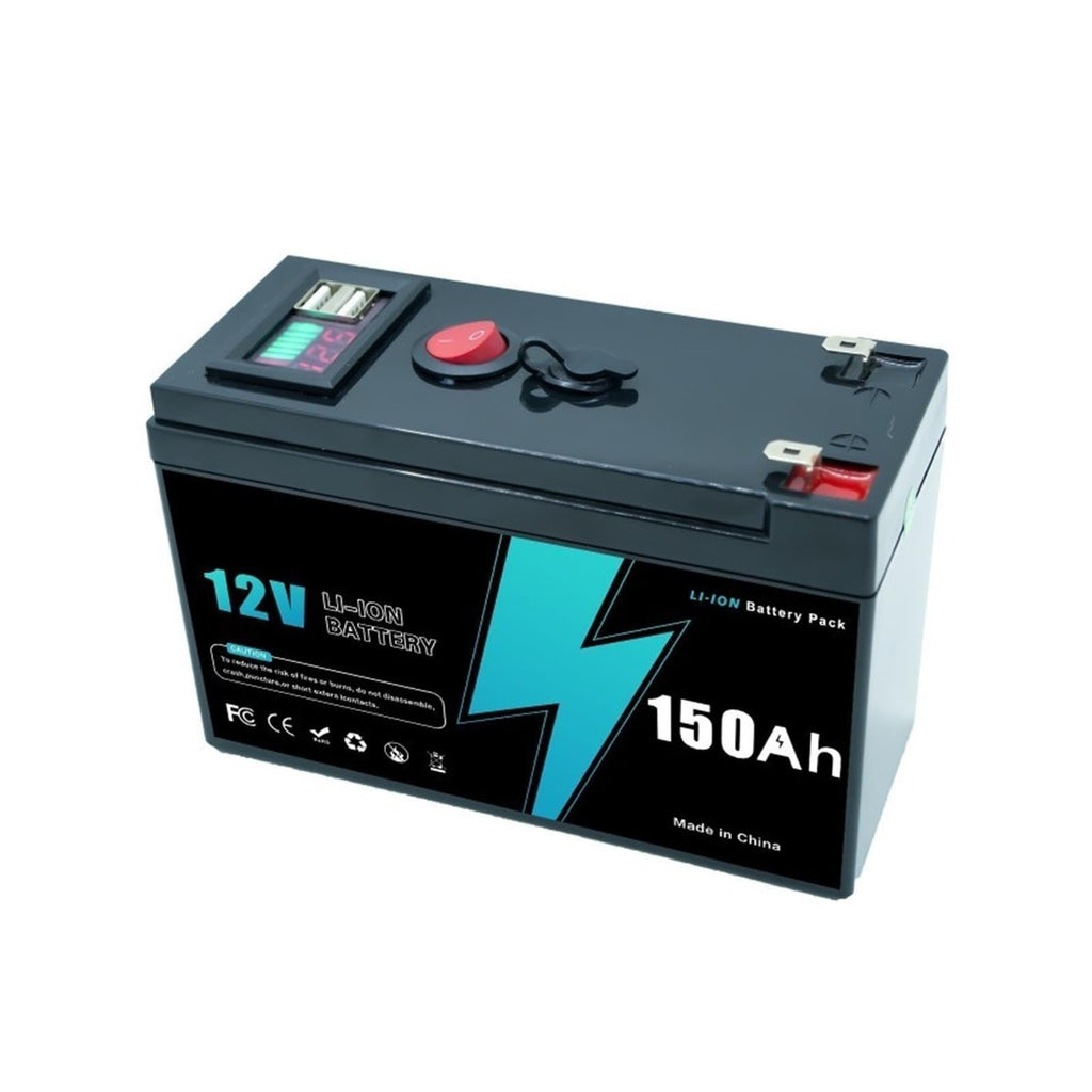 12V 60-150Ah Li-ion Battery Digital Display Deep Cycle