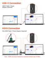 HotYeah 16" 2.5K 144Hz Portable Gaming Monitor, 2560x1600 QHD 125% sRGB