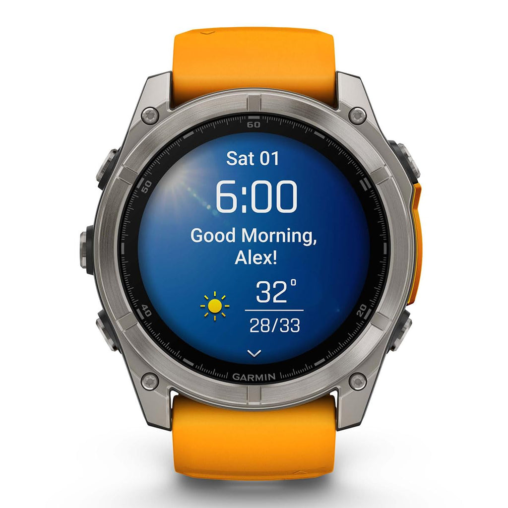 Garmin fenix 8 (Spark Orange, 51mm) AMOLED Sapphire GPS Watch Gift Box