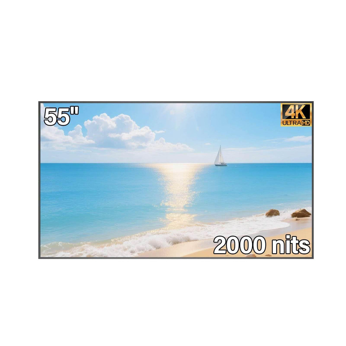 32inch Digital Signage, 2500nits High Brightness Advertising Display, Slim Fit Frameless LCD Monitor, CMS Remote Publishing, 24/7 Operation, Smart Split Screen Play, HDMI/USB/WiFi/Android System